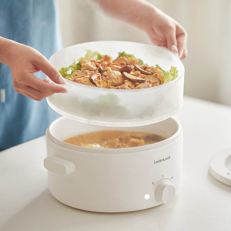 NồI Điện Đa Năng Locknlock Bianco Electric Multipot 220V, 50Hz, 3.0L - Màu Ngà - 1000W, 1350W image number null